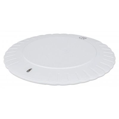 Manhattan Kabelloses Induktionsladegerät 5 W, Qi™-zertifizierter Wireless Charger, sichere Ladung mit 5 W (5 V/1 A), rundes Ladepad, weiß