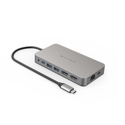Targus DUEL HDMI 10-IN1 USB 3.2 Gen 1 (3.1 Gen 1) Type-C Edelstahl