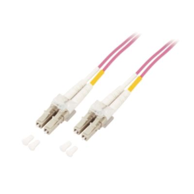 M-Cab LWL Duplex Jumper LC/LC 50/125µ, 2m, OM4, LSZH, violett