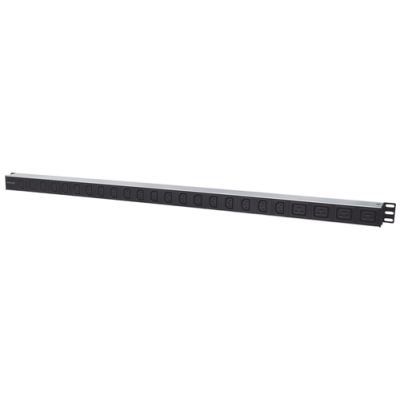 Intellinet 24-fach Steckdosenleiste mit C13- und C19-Steckdosen, vertikale Rackmontage, PDU mit abnehmbarem Stromkabel (2 m), 20 C13-Steckdosen, 4 C19-Steckdosen und mit rückseitigem C20-Anschluss