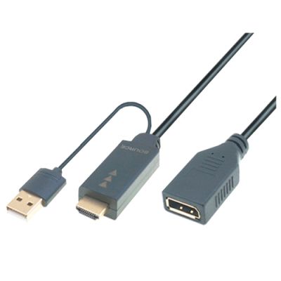 M-Cab 6060013 Videokabel-Adapter 0,3 m HDMI + USB DisplayPort Schwarz