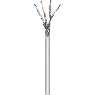 Intellinet Verlegekabel Cat7, S/FTP, 305 m Kabeltrommel, LS0H, CPR-Dca-klassifiziert, AWG 23, Massivdraht, grau