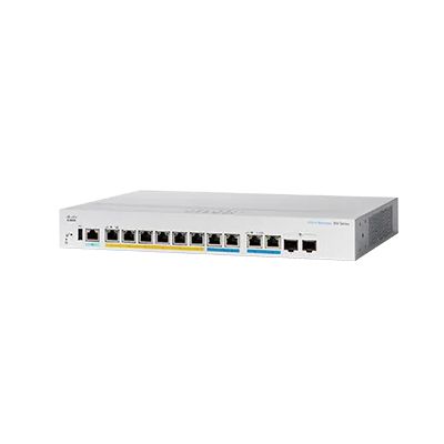 Cisco CBS350 Managed L3 Gigabit Ethernet (10/100/1000) Power over Ethernet (PoE) 1U Schwarz, Grau