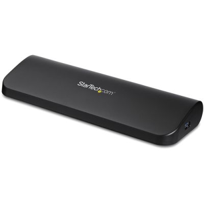 StarTech.com Dual Monitor USB 3.0 Laptop Docking Station mit HDMI/DVI/VGA, 3x USB-A Hub, GbE, Audio, Universal Type-A Dock für Windows/macOS/ChromeOS - TAA Konform