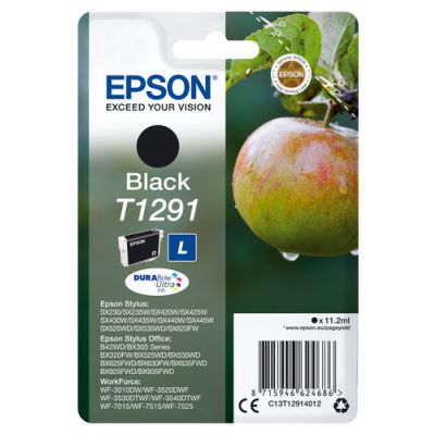 Epson Apple Singlepack Black T1291 DURABrite Ultra Ink