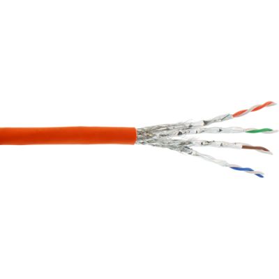 InLine Verlegekabel Cat.7a, S/FTP (PiMF) 4x2x0,58 AWG23, 1200MHz, LSZH, 300m