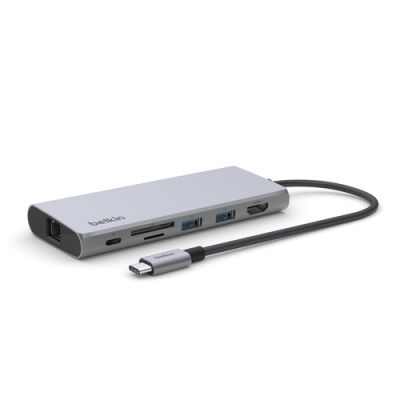 Belkin INC009BTSGY laptop-dockingstation & portreplikator USB Typ-C Silber