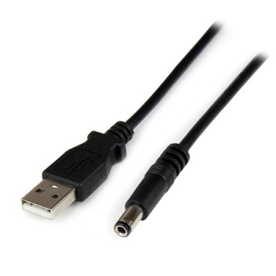 StarTech.com USB 2.0 auf Hohlstecker Typ N Kabel - USB A DC 5V 5,5mm Stecker 1m