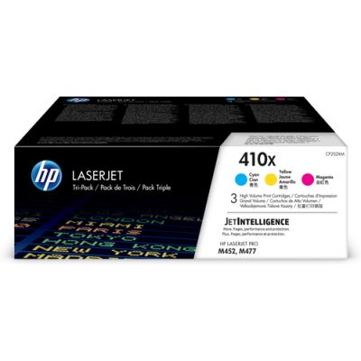 HP 410X 3er-Pack Cyan/Magenta/Gelb Original LaserJet Tonerkartuschen mit hoher Reichweite