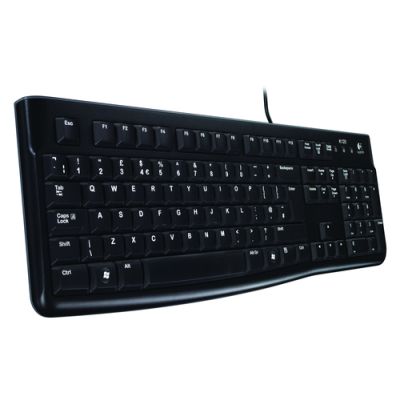 Logitech K120 Corded Keyboard Tastatur USB QWERTZ Schweiz Schwarz