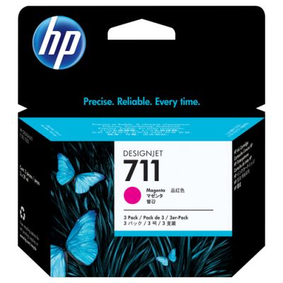 HP 711 3er-Pack Magenta DesignJet Tintenpatronen, 29 ml
