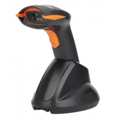 Manhattan Wireless 2D Barcodescanner, 250 mm Scanreichweite, USB-Anschluss, kabellose Reichweite bis zu 80 m, Schutzklasse IP42