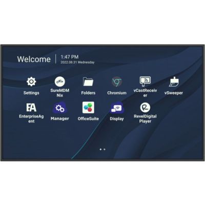 Viewsonic CDE4330 Signage-Display 109,2 cm (43") WLAN 450 cd/m² 4K Ultra HD Schwarz Touchscreen Eingebauter Prozessor Android 11