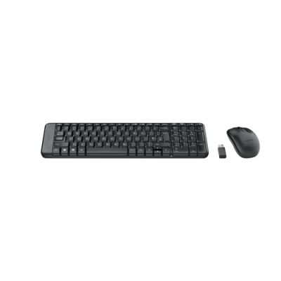 Logitech Wireless Combo MK220 Tastatur Maus enthalten RF Wireless QWERTY Griechisch Schwarz