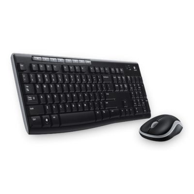 Logitech Wireless Combo MK270 Tastatur Maus enthalten RF Wireless Griechisch Schwarz