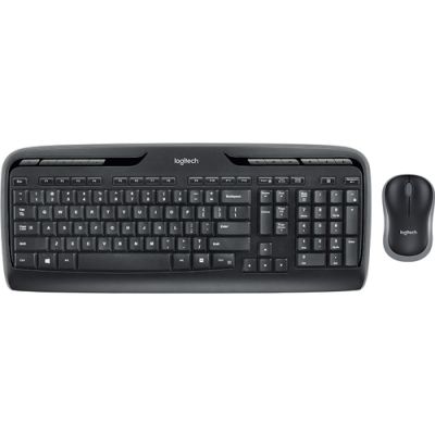 Logitech Wireless Combo MK330 Tastatur Maus enthalten USB QWERTY Englisch Schwarz