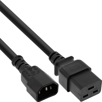 InLine Netz Adapterkabel, IEC-60320 C14 auf C19, max 10A, 3m