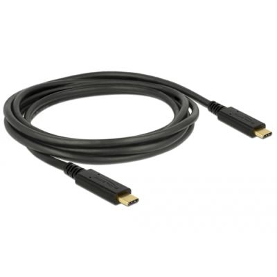 DeLOCK 83668 USB Kabel 2 m USB 3.2 Gen 1 (3.1 Gen 1) USB C Schwarz