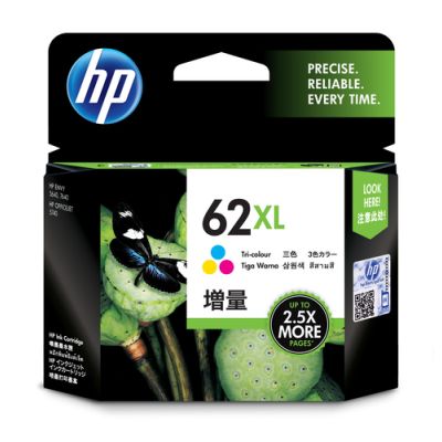 HP 62XL Cyan/Magenta/Gelb Original Tintenpatrone mit hoher Reichweite