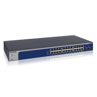 NETGEAR XS724EM Managed L2 10G Ethernet (100/1000/10000) 1U Blau, Grau