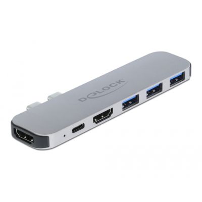 DeLOCK 87753 laptop-dockingstation & portreplikator Andocken Grau