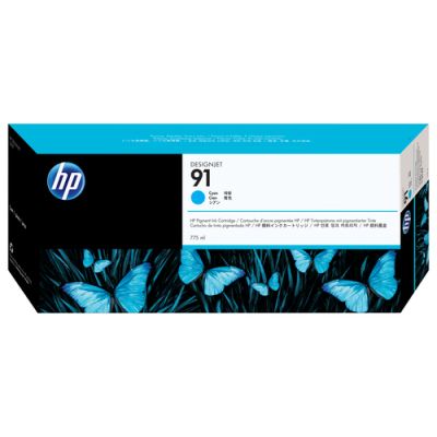 HP 91 Cyan Druckerpatrone, pigmentbasiert, 775 ml