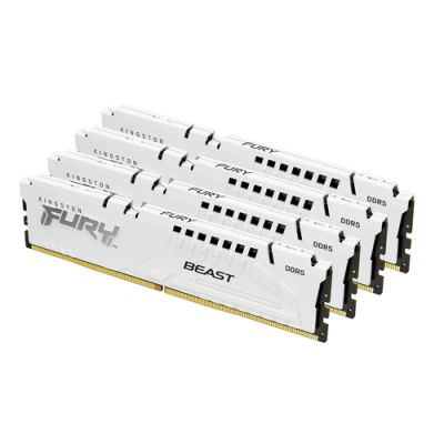 Kingston Technology FURY Beast 64 GB 6000 MT/s DDR5 CL40 DIMM (4er-Kit) White XMP