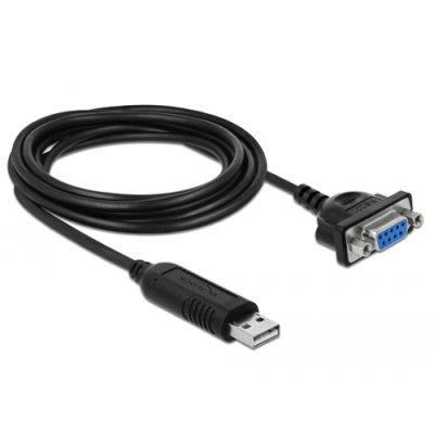 DeLOCK 66281 Videokabel-Adapter 1,8 m RS-232 USB Typ-A Schwarz