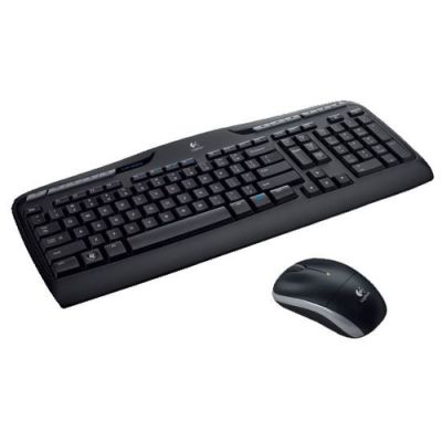 Logitech Wireless Combo MK330 Tastatur Maus enthalten USB AZERTY Französisch Schwarz