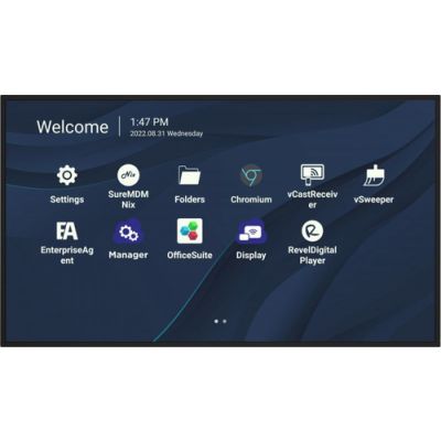 Viewsonic CDE9830 Signage-Display 2,49 m (98") WLAN 500 cd/m² 4K Ultra HD Schwarz Touchscreen Eingebauter Prozessor Android 11