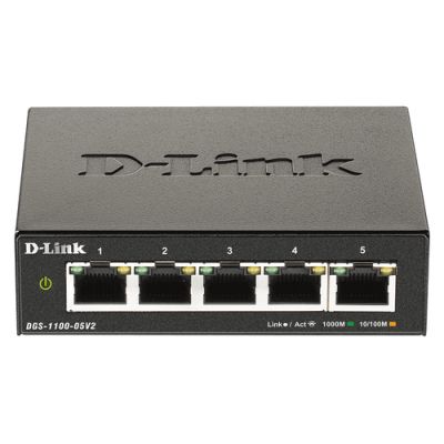 D-Link DGS-1100-05V2/E Netzwerk-Switch Managed L2 Gigabit Ethernet (10/100/1000) Schwarz