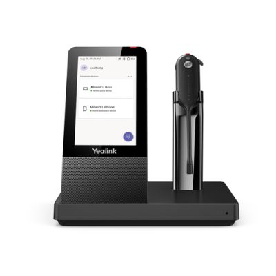 Yealink WH67 Teams Kopfhörer Kabellos Ohrbügel, Kopfband, Nackenband Büro/Callcenter Bluetooth Ladestation Schwarz