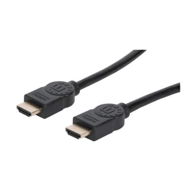 Manhattan Ultra High Speed HDMI-Kabel mit Ethernet-Kanal, 8K@60Hz, HEC, Dynamic HDR, VRR, QMS, QFT, ALLM, eARC, 3D, HDMI-Stecker auf Stecker, geschirmt, 2 m, schwarz