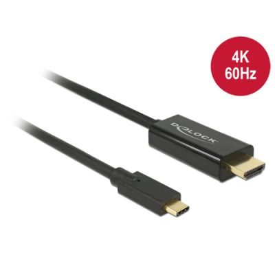 DeLOCK 85290 Videokabel-Adapter 1 m USB Typ-C HDMI Schwarz