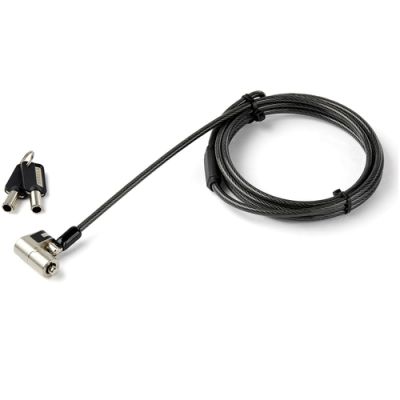 StarTech.com Laptopschloss mit Schlüssel und 2m Kabel - Für K-Slot, Nano, Wedge Slot
