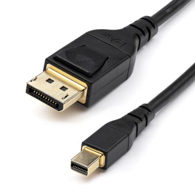 StarTech.com 2m VESA-zertifiziertes Mini DisplayPort auf DisplayPort 1.4 Kabel - 8K 60Hz HBR3 HDR - Super UHD mDP auf DP 1.4 Kabel - Slim (34 AWG) Ultra HD 4K 120Hz - Monitor/Video Kabel