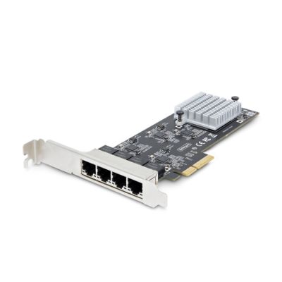 StarTech.com 4-Port 2.5 Gbit PCIe Netzwerkkarte, Intel I225-V, Dual-Port Computer LAN Karte, Multi-Gigabit NIC, PCI Express Server Netzwerkkarte, 2.5G Ethernet Adapter