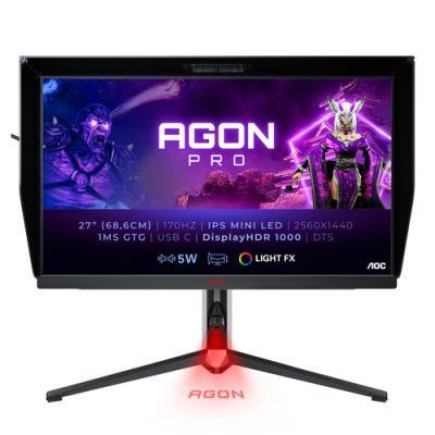 AOC AG274QXM Computerbildschirm 68,6 cm (27") 2560 x 1440 Pixel Quad HD LED Schwarz, Rot