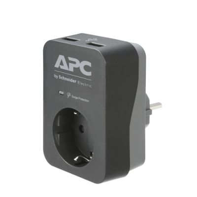 APC PME1WU2B-GR Spannungsschutz Schwarz, Grau 1 AC-Ausgänge 230 V