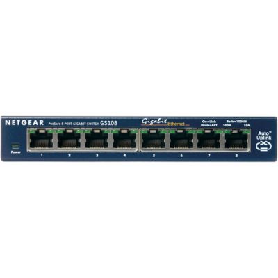 NETGEAR GS108GE Netzwerk-Switch Unmanaged Gigabit Ethernet (10/100/1000) Blau