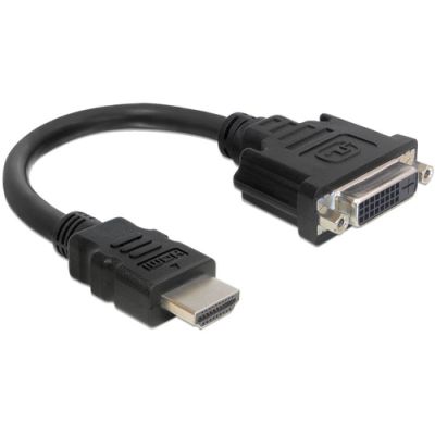 DeLOCK 0.2m HDMI-DVI M/F 0,2 m HDMI Typ A (Standard) DVI-D Schwarz
