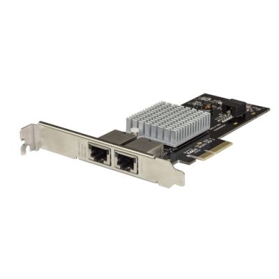 StarTech.com Dual Port 10G PCIe Netzwerk Karte - Intel-X550AT 10GBASE-T & NBASE-T PCI Express Netzwerk karte 10/5/2.5/1GbE Multi Gigabit Ethernet, 5 Geschwindigkeiten NIC LAN Karte
