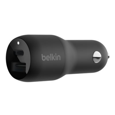 Belkin CCB004BTBK Ladegerät für Mobilgeräte Smartphone, Tablet Schwarz Zigarettenanzünder, USB Schnellladung Drinnen, Draußen