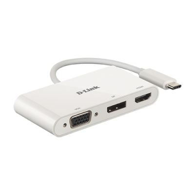 D-Link DUB-V310 laptop-dockingstation & portreplikator Kabelgebunden USB 3.2 Gen 1 (3.1 Gen 1) Type-C Weiß