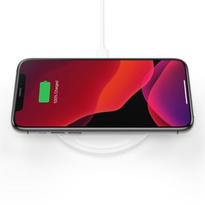 Belkin WIA001VFWH Ladegerät für Mobilgeräte Handy Weiß AC Kabelloses Aufladen Schnellladung Auto