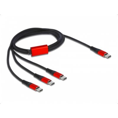 DeLOCK 86713 USB Kabel 1 m USB 2.0 USB C Schwarz, Rot