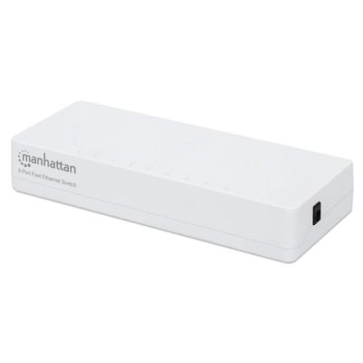 Manhattan 8-Port Fast Ethernet Switch, Kunststoffgehäuse, Desktop-Format, IEEE 802.3az (Energy Efficient Ethernet)