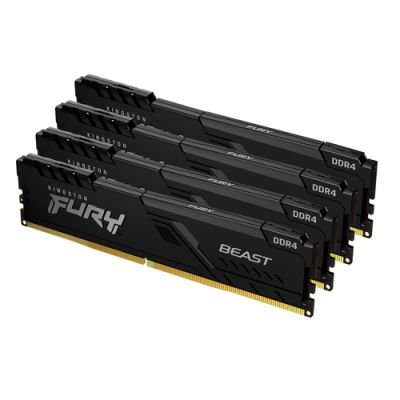 Kingston Technology FURY 32GB 3200MT/s DDR4 CL16 DIMM (4er-Kit) Beast Black