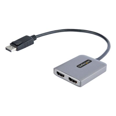 StarTech.com Displayport MST Hub auf Dual HDMI 4K 60Hz - DP 1.4 Multi Monitor Adapter/Multi Stream Transport Hub - 30cm Kabel - zwei HDMI Monitore zu Displayport 1.4 Computer anschließen - Nur Windows kompatibel