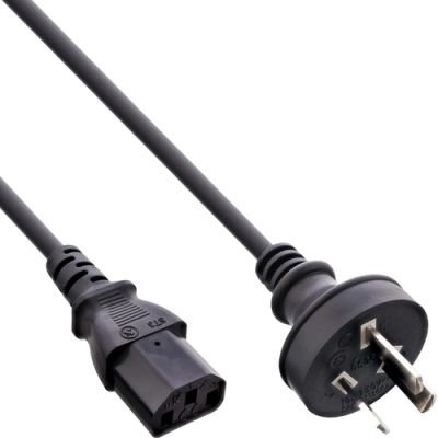 InLine Netzkabel, Netzstecker Australien auf Kaltgerätestecker C13, 1,8m